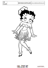 betty-boop boyama sayfaları